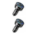 thumbnail image 3 of Destyer 4 Ports USB Car Charge 48W Quick 7A Mini Fast Charging For Mobile Phone Charger Adapter in Car with LED Light For Black 2Set, 3 of 6