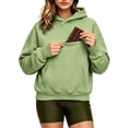 thumbnail image 6 of DHFJKG Womens Mens Hoodies With Large Pockets Long Sleeve Sweatshirt Solid Color Loose Pullover Tops, 6 of 7