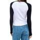 thumbnail image 3 of Txlixc Pullover de mujer, cuello redondo de contraste, manga de raglan larga, adecuado para la primavera y el otoño Txlixc moda, 3 of 4