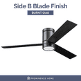 thumbnail image 2 of Prominence Home 52" Espy Gun Metal Remote Control Ceiling Fan, 3 Blades, 2 of 10