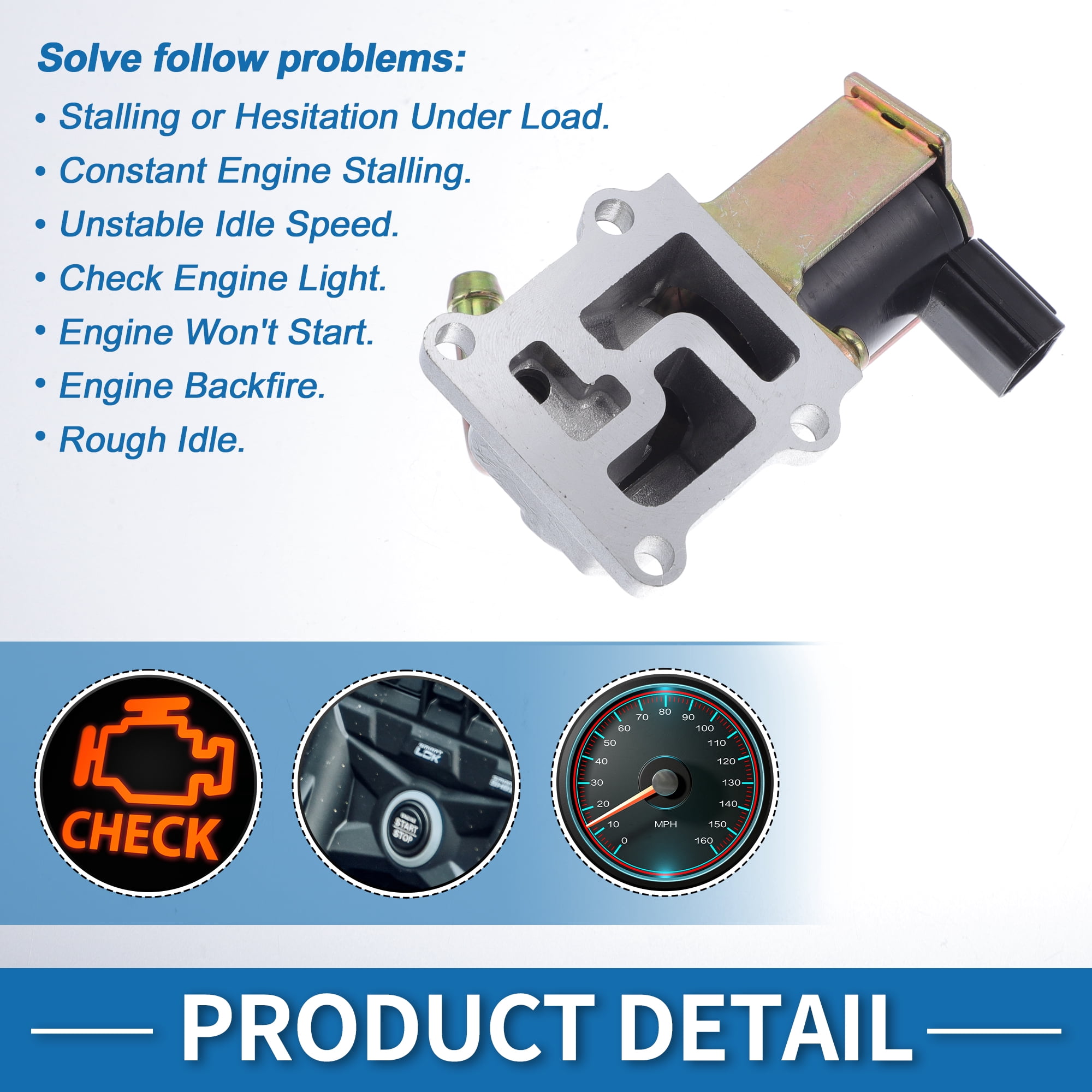 Unique Bargains Car Idle Air Control Valve for Mazda Protege 1999-2003 Replace No.FSN520660B IACV Idle Motor Idle Air Control Valve for Stable Engine Operation