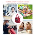 thumbnail image 4 of Women's Bag Letters Bucket Canvas Bag Trendy Single Shoulder Slung Portable Mobile Phone Bag (Red), 4 of 7