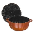 thumbnail image 3 of Staub Cast Iron Pumpkin Cocotte, Dutch Oven, 3.5-quart, serves 3-4, Made in France, Burnt Orange, 3 of 8