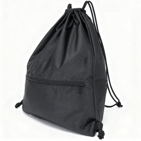 Bopika Drawstring Backpack with Zip Pocket, Versatile Gym and Swim Bag for Men and Women, Waterproof
