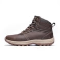 thumbnail image 5 of Men's Waterproof Mid-Cut Hiking Boots, Durable Leather Outdoor Trekking Shoes, Non-Slip Rubber Outsole, Shock Absorption Supportive Footwear for Camping, Climbing, and Rugged Trails, 5 of 10