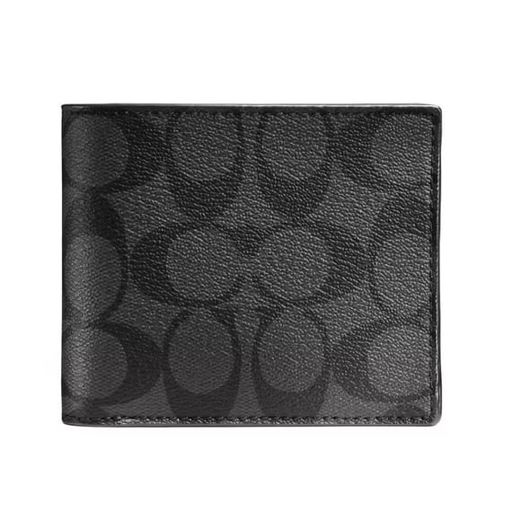 Cartera Piel Coach Original Caballero Con Tarjetero