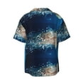 thumbnail image 2 of KLL White Jellyfish Dansing in the Ocean Print Men's Shirt Short Sleeve Button Down Summer Cuba Beach Shirts- Small, 2 of 7