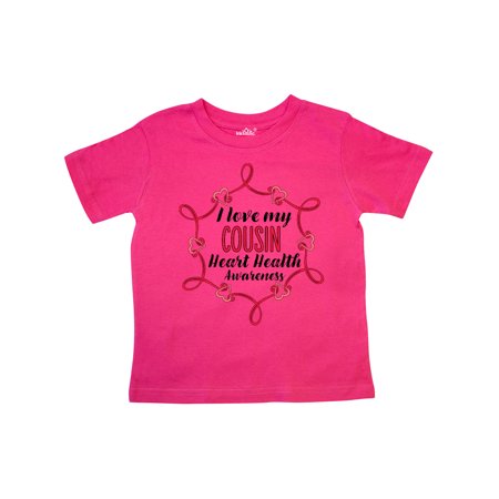 

Inktastic I Love My Cousin Heart Health Awareness Gift Toddler Boy or Toddler Girl T-Shirt