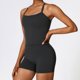 thumbnail image 3 of Conjunto de yoga de 2 piezas para mujer: camiseta sin mangas con espalda descubierta y pantalones cortos. Tejido transpirable, tirantes modernos, ideal para fitness/verano, varias tallas., 3 of 7