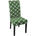 thumbnail image 1 of 4 Pieces Dining Chair Covers, Stretch Washable Geometric Pattern Chair Slipcovers, for Dining Room Kitchen Home Hotel Table Banquet Sets, Olive Green, 1 of 7