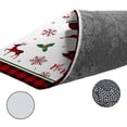 thumbnail image 6 of Kitchen Rug Mat Merry Christmas Tree Snowflake, Set of 2, Anti-Fatigue Non-Skid Washable Kitchen Runner Rugs, Red Reindeer Plaid Soft Comfort Rug for Kitchen, Floor Home, Front of Sink, Laundry, 6 of 6