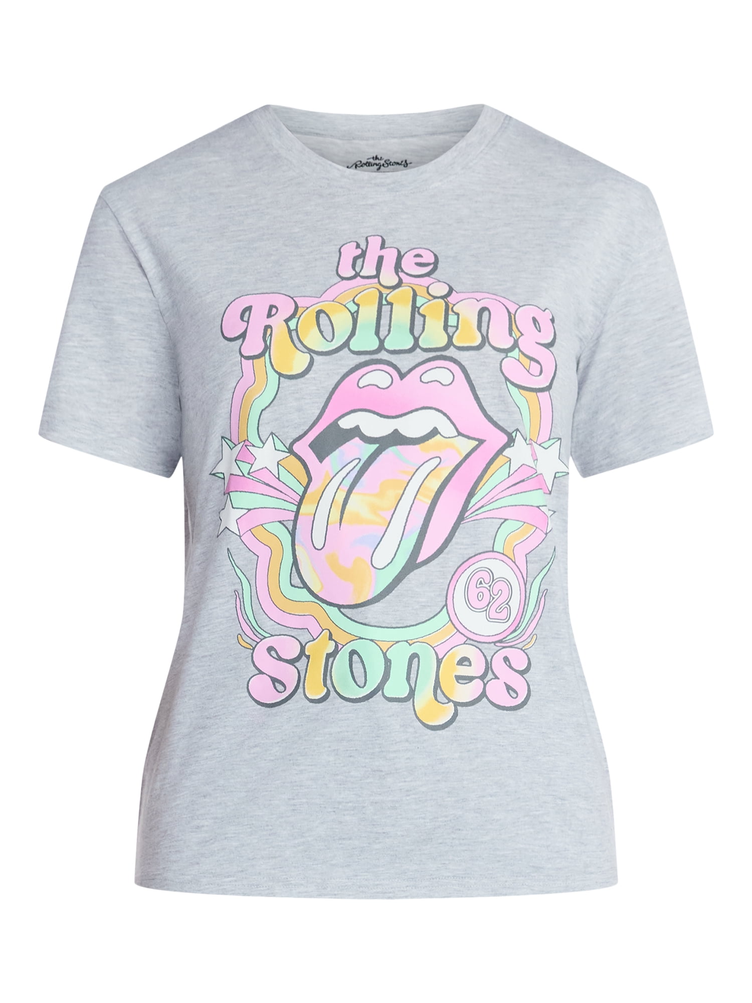 The Rolling Stones Women's Graphic Tee with Short Sleeves, Sizes XXS-XXL