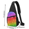thumbnail image 3 of Rocae Colorful Glitter for Sling Bag Chest Shoulder Backpack Crossbody Bags Casual Daypack for Men Women, 3 of 5