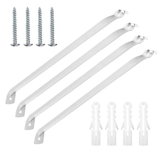 4pcs Closet Shelf Brackets, Support Brackets for Wire Shelving,Metal Closet Support Accessories for 12Inch Width Shelves