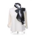 thumbnail image 6 of INSPIRE CHIC Women's Chiffon Shawl Long Geometric Beach Scarves Black Gray, 6 of 7
