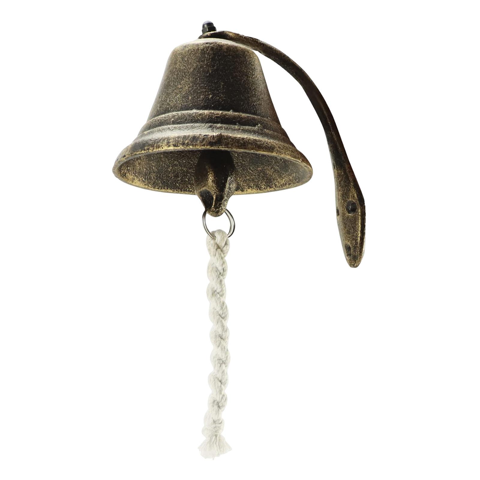 Cast Iron Door Bell Wall Mounted Retro Style Sturdy Iron Construction for Patio Shop Restaurant