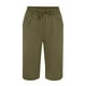 thumbnail image 3 of WILLBEST Pantalones Casuales de Verano para Mujer, Pantalones Cortos de Lino con Cordón y Abertura Lateral para Playa y Uso Diario. Mediana, 3 of 4