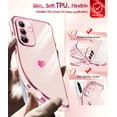 thumbnail image 3 of LeYi for Galaxy A36-5G Case: with Tempered Glass Screen Protector [2 Pcs]+ Full Camera Lens Protection,Love Heart Plating Cute Luxury Shockproof Case for Samsung A36 5G, Cute Present for Mom, Pink, 3 of 7