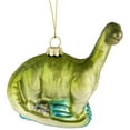 thumbnail image 3 of Northlight 4" Glittered Brontosaurus Dinosaur Glass Christmas Ornament, 3 of 5