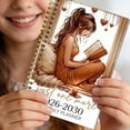 thumbnail image 4 of 2026-2030 Monthly Planner, Spiral Bound Agenda Book, Reading Themed Cover Calendar Notebook, Monthly Tab Organizer, Long Term Goal Tracking Journal, 5 Year Planner for Daily Schedule Planning, 4 of 7