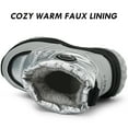 thumbnail image 5 of BABAYA Toddler Winter Snow Boots Kids Girls Boys Warm Booties Water-Resistant Faux Lined Shoes With Pull Loop, 5 of 13