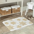 thumbnail image 7 of Pofeuu Gold Snowflake Print Flannel Doormats Rug16"x24"Rug Washable Doormats Indoor Outdoor Rugs for Layered Front Door Mats, Porch, Kitchen, Entryway, 7 of 7
