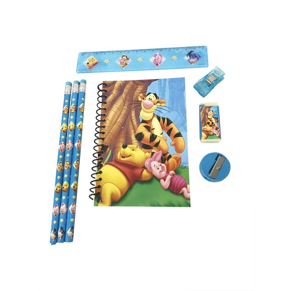 Stationery Set Winnie the Pooh Blue 6pc Favor Set