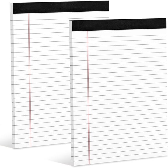 Legal Pads 8.5 x 11 White Note Pads 8.5 x 11 In 2 Pack Notepads 8.5 x 11 Writing Pads of Paper 8.5 x 11 Legal Notepads Wide Ruled White Lined Paper Pads 8.5 x 11 30 Sheets Per Legal Note Pads 8.5 x11
