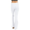 thumbnail image 2 of Womens Solid Foldover Lounge Flared Cotton Yoga Pants, 2 of 4