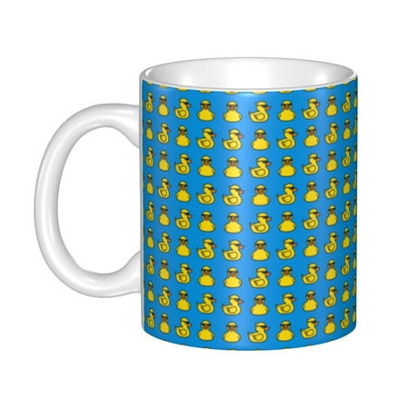 

Ceramic Mug Funny Coffee Milk Tea Mug Cup Yellow Duck in Sunglasses Cup