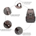 thumbnail image 4 of SPEKSEE Retro Canvas & Leather Laptop Backpack, Unisex 16 Inch Computer Bag for Work Travel & University, Vintage Style Rucksack, 4 of 7