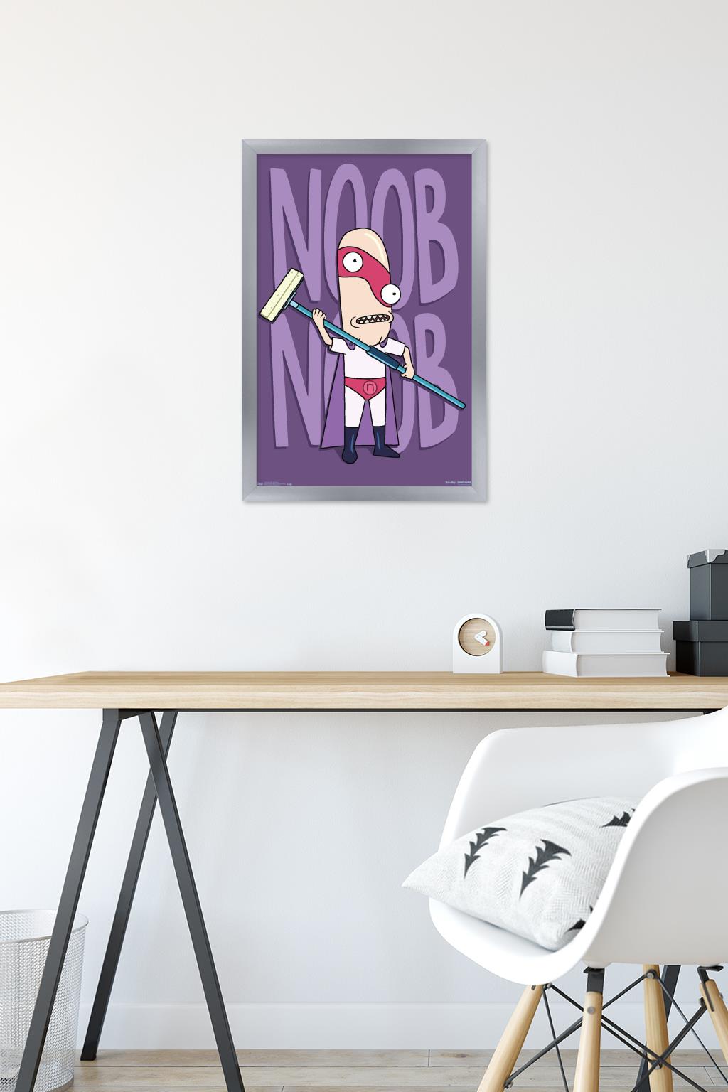 Rick And Morty - Noob Noob Wall Poster, 14.725" x 22.375", Framed