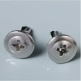 thumbnail image 2 of Tornillos para chapa de metal con cabeza de oblea, sujetadores de acero inoxidable 410 de alta calidad, autoperforantes, no requieren perforación previa, punta de cruz/PH, tono plateado, 2 of 4