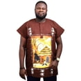 thumbnail image 5 of Urban Afrique african Denim shirt for men Brown Color  African men's wear, 5 of 5