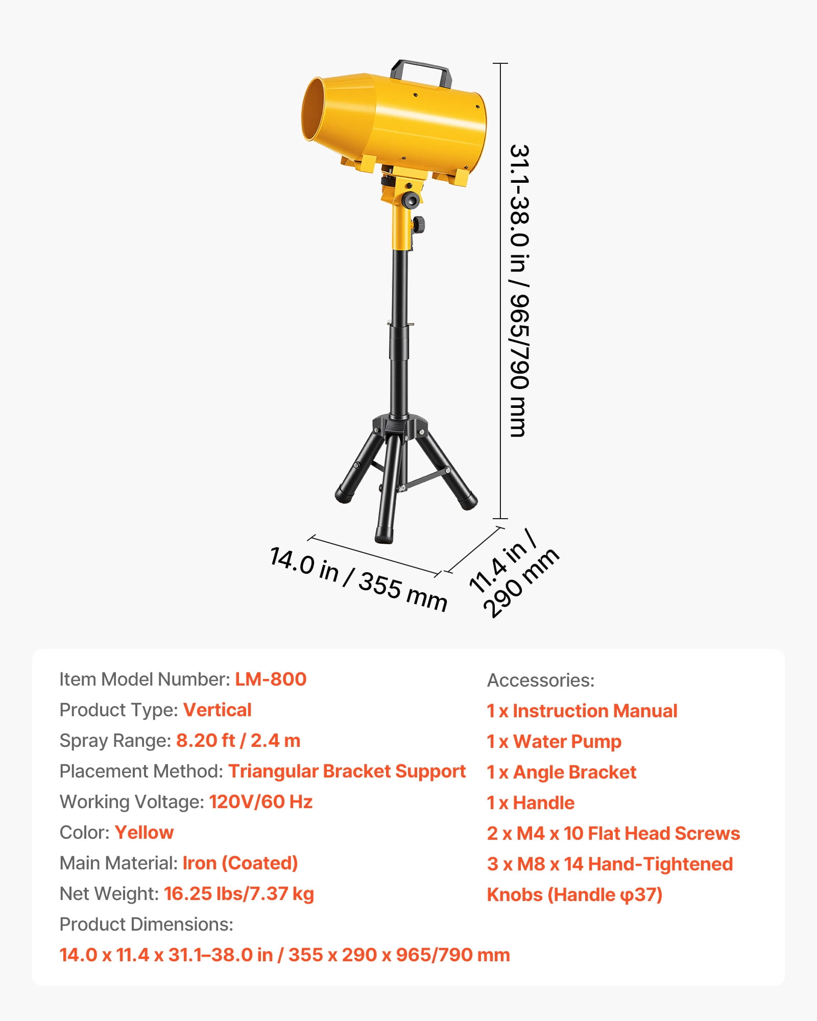 VEVOR Foam Machine, Adjustable Angle Control Foam Cannon Party Machine, Bubble Cannon with Fan & Triangular Structure, Dense Foams Maker for Backyard, Celebrations & Party, Continuous Foams Output