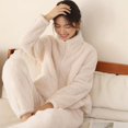 thumbnail image 3 of Conjunto de Pijamas de terciopelo para mujer, cárdigan con cremallera, franela cálida, conjuntos de pantalones de lana de doble cara, Otoño e Invierno, 3 of 5