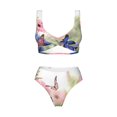 thumbnail image 5 of Honeii Butterfly And Flowers Print Women’s Bikini Set,Two Piece Swimsuit Bathing Suits,Stylish High Elasticity Swimwear for Beach and Pool, 5 of 7