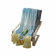 thumbnail image 4 of Tropical Soft Flannel Fleece Blanket, Beach View on with Sunglasses Reflection Summer Time Joyful Holiday, Cozy Plush for Indoor and Outdoor Use, 70" x 90", Baby Blue Mustard White, by Ambesonne, 4 of 6