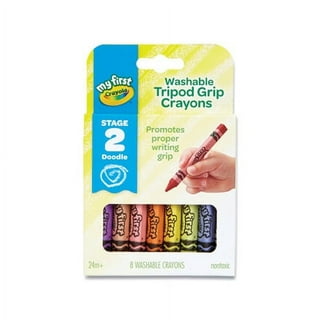 9x Non Toxic Kids Toddlers Children Grip Paint Round Drawing
