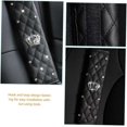 thumbnail image 4 of Shoulder Pads Cover For Car Seats Leather Black Strap Pad Cover For Women Car Decor Accessory, 4 of 5
