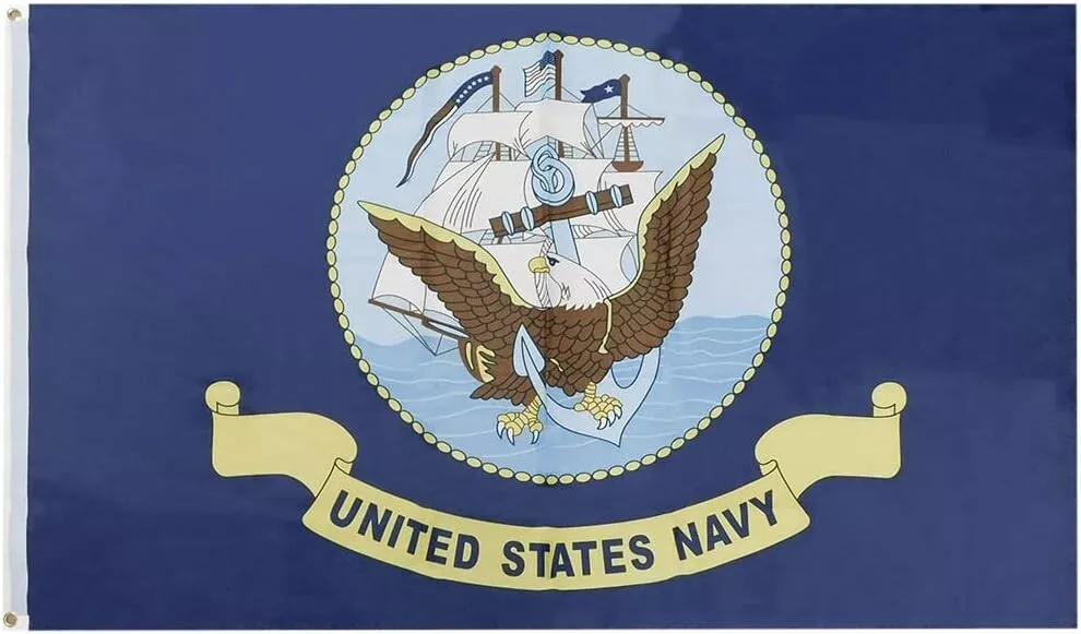 USA & United States Military 7 Flag Set 3'x5' 100D Nylon (Box) LICENSED