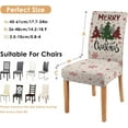 thumbnail image 6 of Christmas Chair Covers Set of 4 Merry Christmas Dining Removable Xmas Holiday Chair Slipcovers for Dining Room, Christmas Party Decoration, 6 of 6