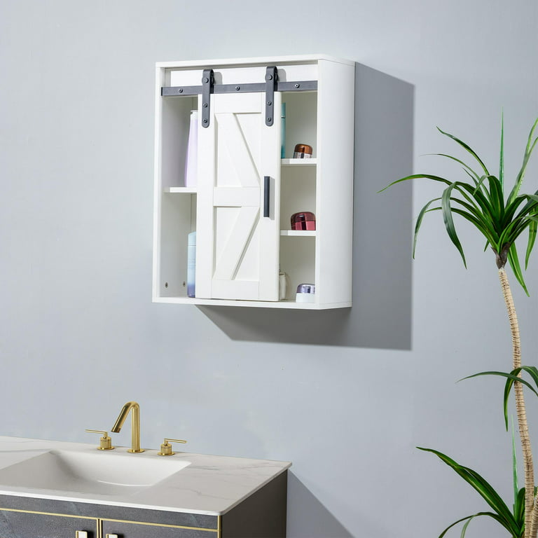 Ktaxon Bathroom Cabinet Wall Mount Mirrored Medicine Cabinet