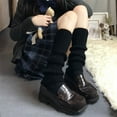 thumbnail image 5 of Women Lolita Socks Sweet Girls Pile Pile Socks Leg Warmers Ball Knitted Foot Cov, 5 of 6