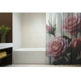 thumbnail image 4 of Elegant Pink Rose Shower Curtain - Soft petals and delicate buds design, soft background, romantic and peaceful bathroom decoration, polyester, contains 12 hooks, washable,, 4 of 10