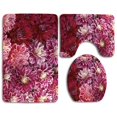 thumbnail image 1 of Juego de alfombras de baño ABPHQTO Crisantemos de colores 3 piezas, 1 of 2