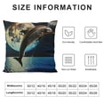 thumbnail image 5 of Shiartex Throw Pillow Cover Dolphin Jumping Full Moon Above Sea Glowing Clouds Home Decor Pillowcase Cushion Cover for Sofa Couch Bed and Car White, 5 of 5