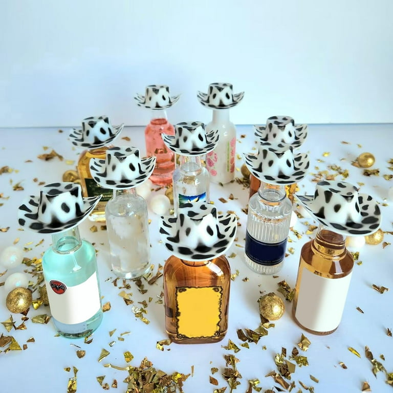 Room Decor 10Pcs Mini Cowboy Hat Plastic Western Cute Doll Party