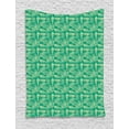 thumbnail image 1 of Tropical Tapestry, Exotic Fan Palm Leaves Foliage Plants Hawaiian Rainforest Jungle Design, Wall Hanging for Bedroom Living Room Dorm Decor, 40W X 60L Inches, Sea Green Pale Green, by Ambesonne, 1 of 2