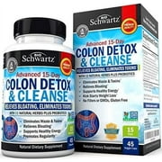 BioSchwartz Herbal Clean Pills, Colon Cleanser Detox, 45 Capsules